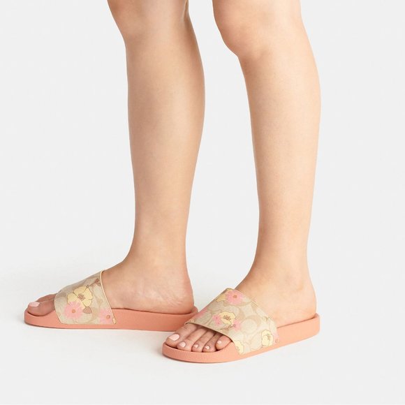 🌸 Coach Uli Sport Slide In Signature Canvas With Floral Print - Picture 4 of 10